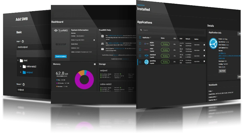 TrueNAS CE Dashboard
